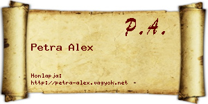 Petra Alex névjegykártya